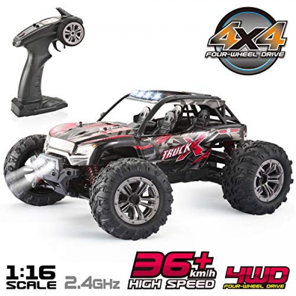 VATOS RC Automotive Excessive Amble Off-Boulevard Automotive 1:Sixteen Scale 36km/h four wheel pressure 2.4GHz Electric Racing Automotive Faraway Adjust Buggy Automotive Truck Buggy Crawler Toy Automotive for Adults and Youngsters