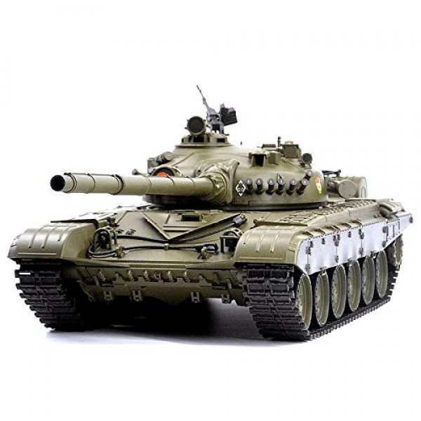 HengLong 2.4Ghz 1/sixteen Scale Radio Faraway Administration Russian T-seventy two Predominant Struggle Tank RC Airsoft and IR RC Struggle Tank Smoke & Sound