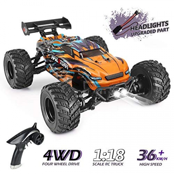 HAIBOXING RC Vehicles 1:18 Scale 4wd Off-Avenue Buggy 36+KM/H High Tempo 18858, 2.4GHz All-Terrain Water-resistant Some distance off Hold a watch on Trucks, Interest Grade RTR Electrical Some distance off Hold a watch on Vehicles for Kids and Adults