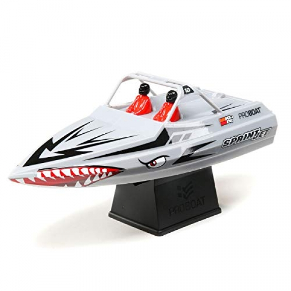 Expert Boat Sprintjet 9″ Self-Righting Jet Boat Brushed RTR, Silver, PRB08045T1