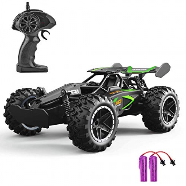 GotechoD RC Cars for Young of us A ways-off Dangle watch over Car 2.4Ghz High Walk Racing Car, 1: 18 Scale Electrical RC Toys for Boys Ladies Adults Birthday Yule Gifts with 2 Batteries Sad