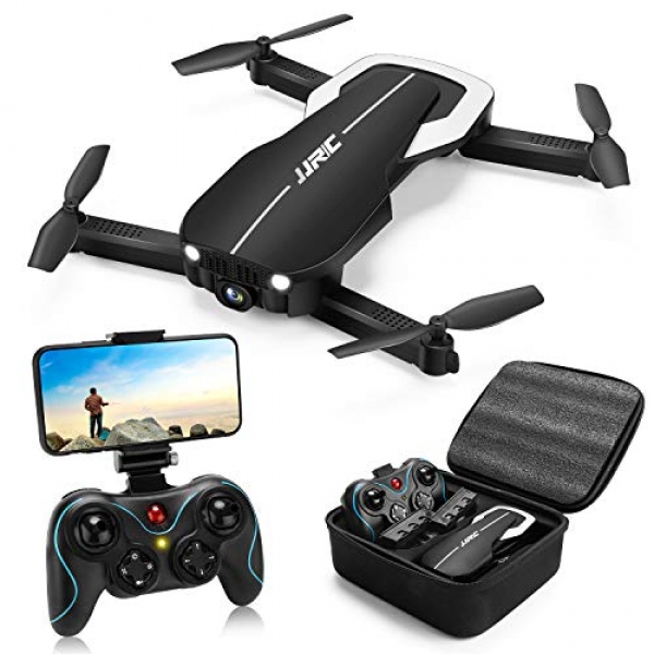 Drones with 1080P HD Camera for Beginners,JJRC H71 Foldable Drone with Optical Inch with the stream Positioning, FPV WiFi Live Video Quadcopter for Adults,22mins Lengthy Flight Time Rc Drone with 2 Batteries(Shadowy)