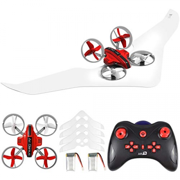 Gliding Drone, Supkiir Land and air Distant Set an eye on Quadcopter for Adult, Portable Mini Helicopter for Beginner with Drone, Glider, Landship Set an eye on Mode,