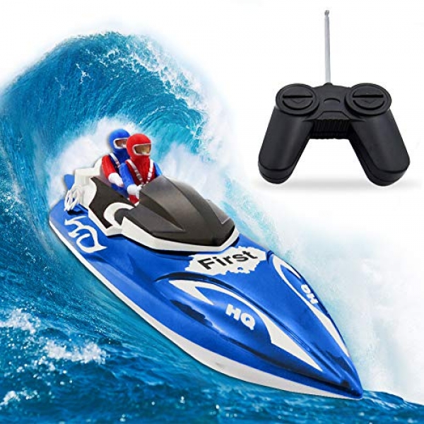 RC Boat, Remote Aid a watch on Boat for Formative years&Adults,2.4Ghz 4CH Electric Racing Boat for Swimming pools and Lakes,Formative years Boat Toy-Blue