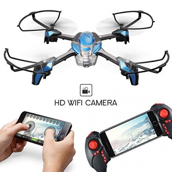KAI DENG HS80 FPV RC Drone with Camera Are dwelling Video, Formative years Drones for Newbie – 2.4GHz 4CH 6-Axis Gyro Quadcopter with Altitude Preserve Gravity Sensor and Headless Mode RTF Helicopter