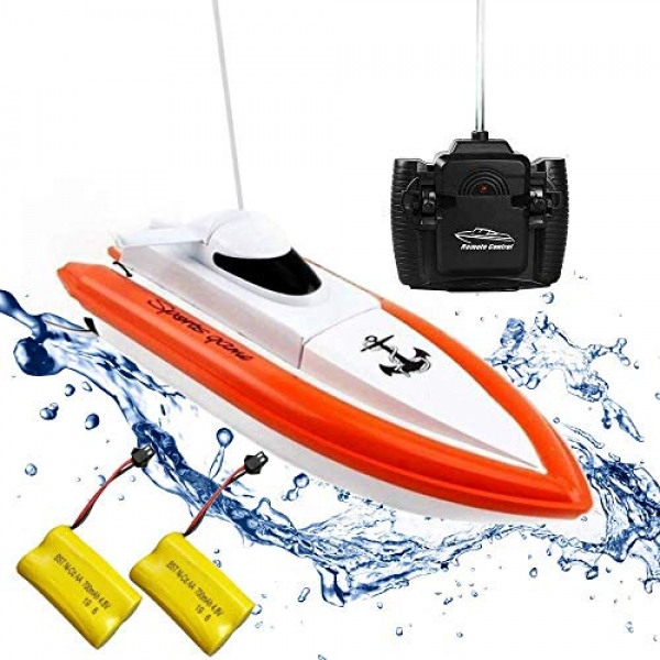 Rabing RC Boat for Swimming pools and Lakes – HY800 Racing Boats 2.4GHz 15km/h High Meander Distant Control Boat for Teens Adults Boys Girls(Finest Works in Water)