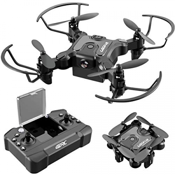 4DRC V2 Mini Drone for Youngsters and Newcomers RC Foldable Nano Pocket Quadcopter Boys and Grils Toys with Altitude Possess, Headless Mode, 3D Flips, One Key Return and Hump Adjustment and Additional Batteries