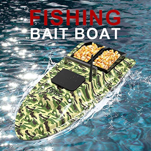 Fishing Bait Boat RC Boat, V007 A long way off Defend an eye fixed on Fish Finder 1.5kg | Loading 500m | 2.4GHz A long way off Draw RC Fastened Plod Double Motors Boat | for Pools and Lakes (Veil)