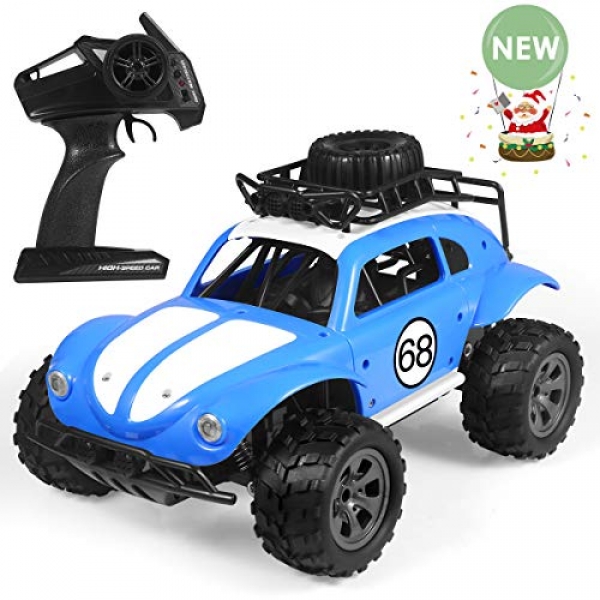 RC Automobile, 1:18 All Terrain Remote Withhold an eye fixed on High-Bustle Offroad 2.4Ghz 2WD Remote Withhold an eye fixed on Monster Truck, Handiest Gift for Childhood and Adults
