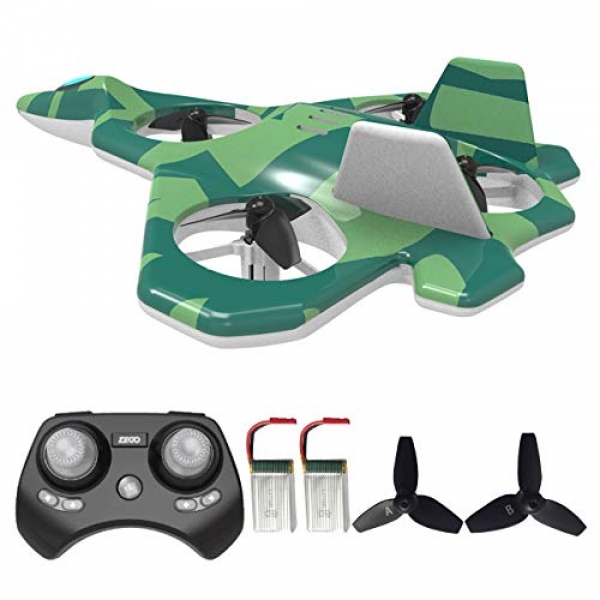 Mayceyee F22 RC Drones for Children and Newbie, Easy to Move and Fly, RC Helicopter Quadcopter Fighter Jet with 360° Flip, LED Gentle Indication, 2 Batteries.