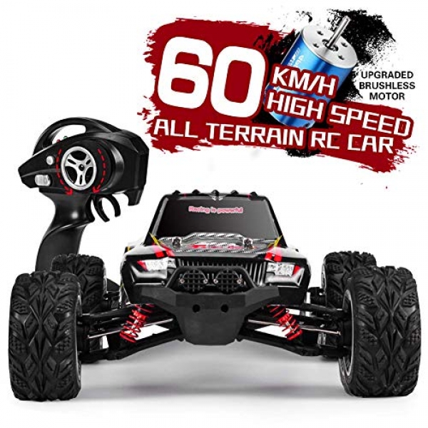INGQU 1:12 Scale High Flee 60km/h four wheel power Off-Avenue RC Vehicle 2.4Ghz Brushless A ways away Alter Monster Truck (Dark)