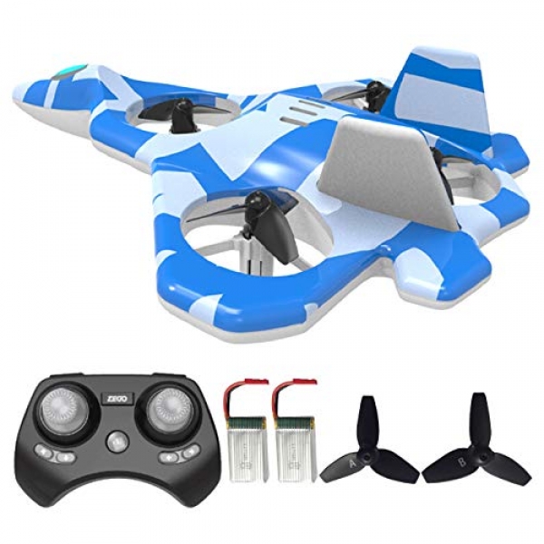Mayceyee F22 RC Drones for Children and Beginner, Easy to Hover and Hover, RC Helicopter Quadcopter Fighter Jet with 360° Flip, LED Light Indication, 2 Batteries.