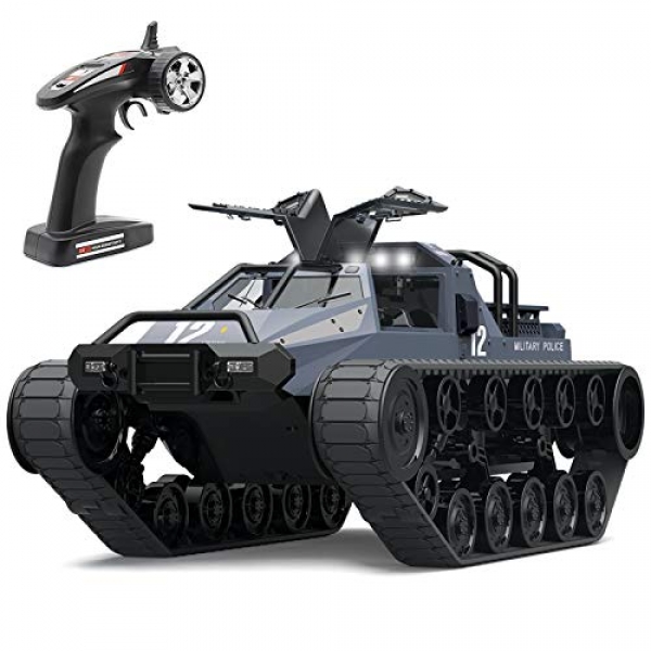 Mostop Remote Cast off an eye on Crawler High Lope Tank Off-Road four wheel pressure RC Car 2.4 Ghz RC Military Truck 1/12 Waft Tank RC Tank for Kids Adults