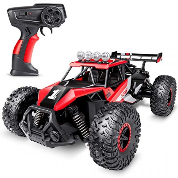 SGILE A ways away Retain an eye on Automotive Toy for Boys Girls, 2.4 GHz RC Waft Flee Automotive, 1:16 Scale Rapid Rapid Crawler Truck, 2 Batteries for 50 Minutes Play,