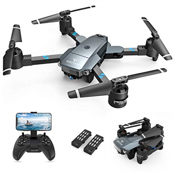 SNAPTAIN A15H Foldable Drone with 1080P HD Camera FPV WiFi RC Quadcopter for Inexperienced persons, Optical Creep Positioning, Affirm Adjust, Gesture Adjust, Trajectory Flight, Circle Creep,