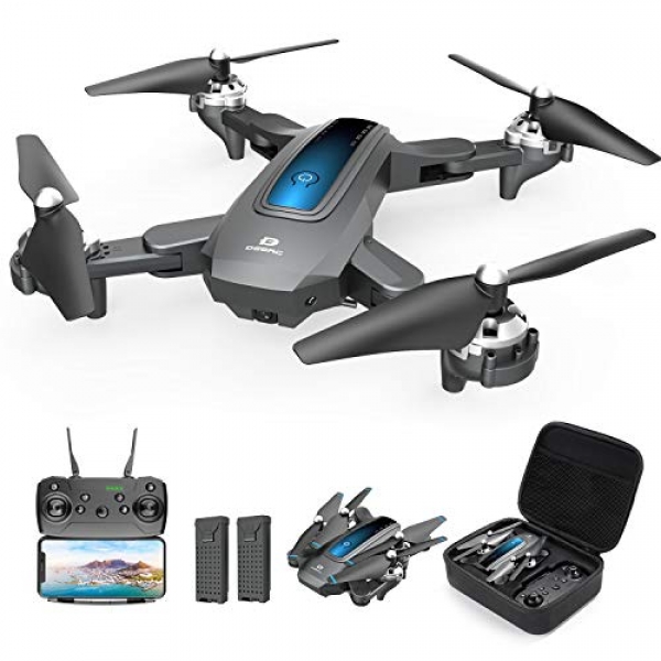 DEERC Drone with Digicam 720P HD FPV Dwell Video 2 Batteries and Carrying Case, RC Quadcopter Helicopter for Kids and Adults, Gravity Relief watch over,…