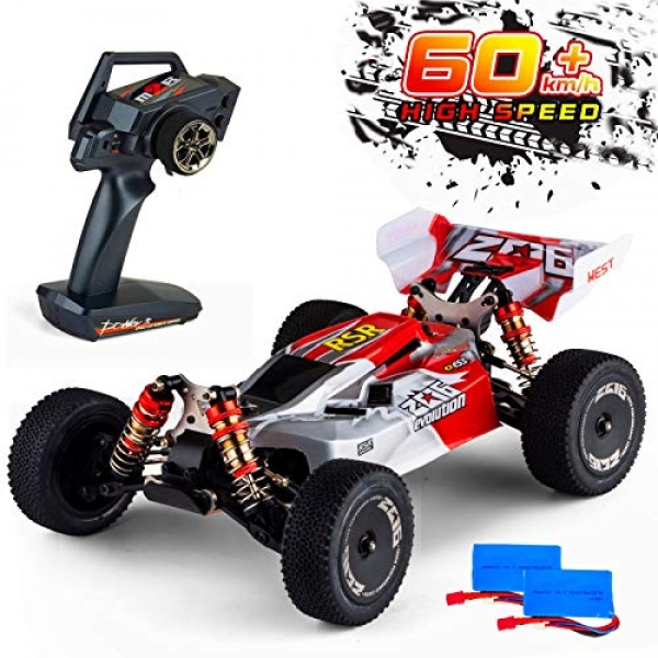 Remote Alter Vehicle,60+ KMH 1:14 Scale WLtoys 144001 Swiftly RC Autos for Adults Kids,four wheel drive Off Avenue Buggy Racing Vehicle with 2 Batteries Gifts…