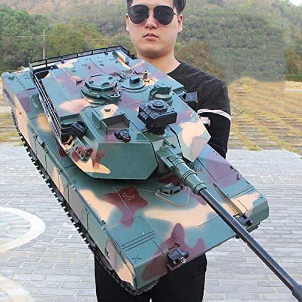 XSLY Outsized Far away Control Tank 50cm Rechargeable Tracked Tank Mannequin Early life Toy Automobile Launchable Recoil with Simulation M1A2 RC Tanks Off-Avenue Vehicle Puny…