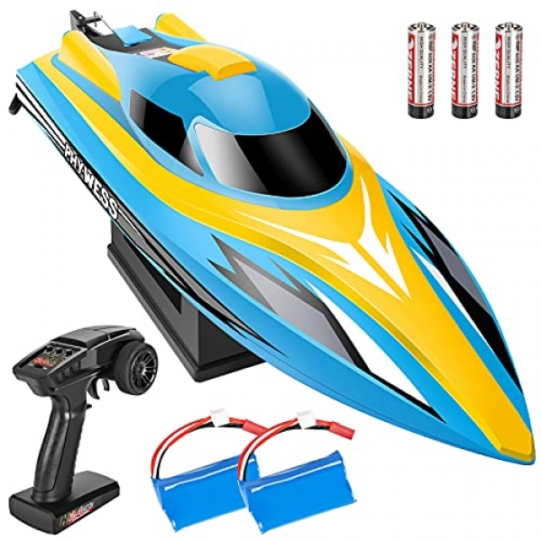 PHYWESS RC Boat Far flung Help an eye on Boat, 2.4Ghz Rapidly RC Boats for Adults Kids with 20+ Mph Whisk, Rechargeable Far flung Help…