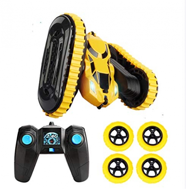 Winn-tech RC Vehicles Stunt automobile Some distance flung Administration Automobile Double Sided Swing Arm 360° Flips Rotating 4 wheel drive Outdoors Indoor Dance Automobile Toy…