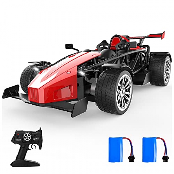 Far away Attend watch over Racing Vehicles 1:14 Scale Sports activities Competitive Hobby Toy RC Automobile with Tail Jet and LED Lighting for Boys Girls…