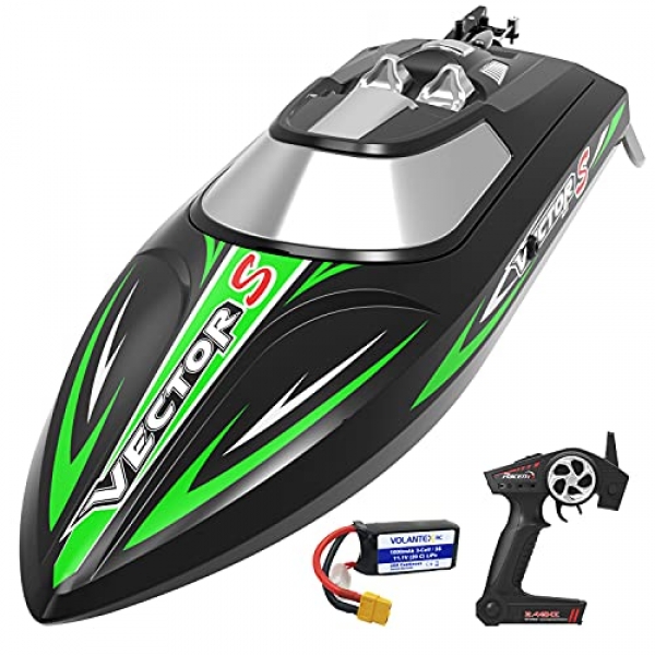 VOLANTEXRC Brushless RC Boat for Formative years and Adults High Tempo Distant Aid watch over Boat with Self-Righting & Reverse Unbiased for Pool & Lake…
