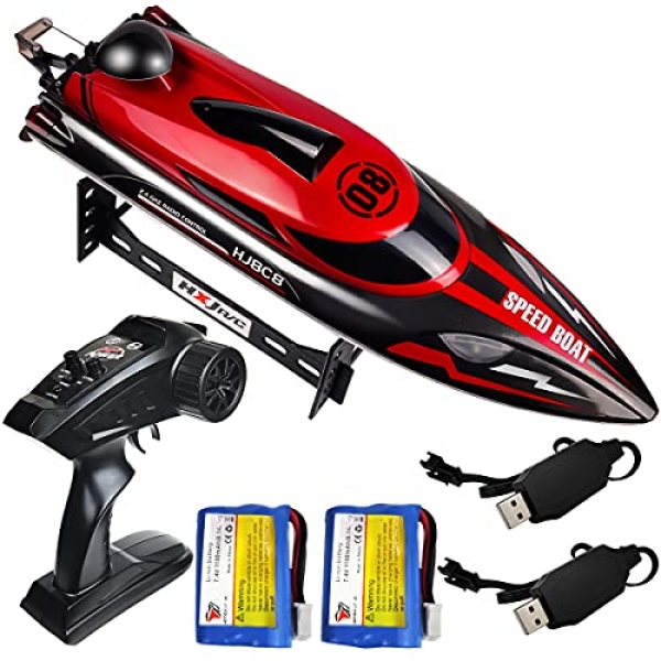 HONGXUNJIE 2.4Ghz RC Boat- 20+ MPH Excessive Tempo A long way off Contend with a watch on Boat for Adults and Childhood for Lakes and…
