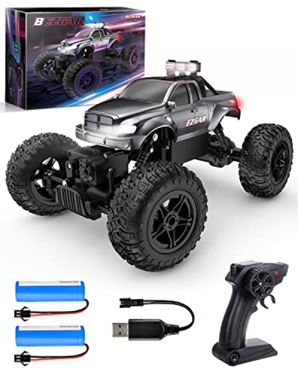 BEZGAR TC141 Toy Grade 1:14 Scale Faraway Aid an eye on Car, All Terrains Electrical Toy Off Street RC Truck Crawler Car with Rechargeable Batteries