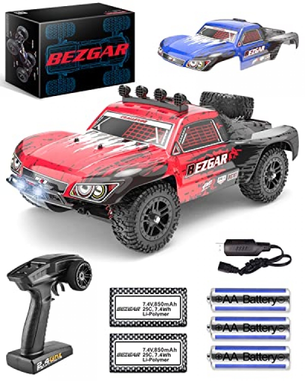 BEZGAR HS181 Hobby Grade 1:18 Scale Some distance away Defend watch over Autos-four wheel force Top Velocity 35 Km/h All Terrains Off Road Quick Path…