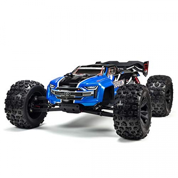 ARRMA RC Truck 1/8 KRATON 6S V5 four wheel pressure BLX High-tail Monster Truck with Spektrum Firma RTR, Blue, ARA8608V5T2