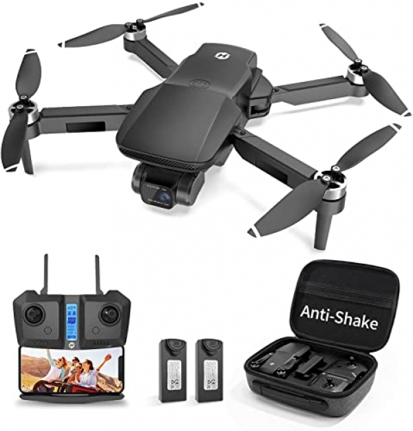 Holy Stone GPS Drone for Adults with Rock Accurate 2.5K Digicam 2-axis Gimbal,HS360 FPV Quadcopter for Newcomers,Brushless Motor,46Mins Flight Time,Long Vary,5GHz Wifi Video,Insist Me,Auto Return…