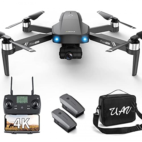GPS 4k Drones with 2 axis Gimbal EIS Camera for Adults Newcomers,3280ft Long Vary Fantastic Quadcopter with Brushless Motor, 50Mins Flight Time WIFI 5G FPV…