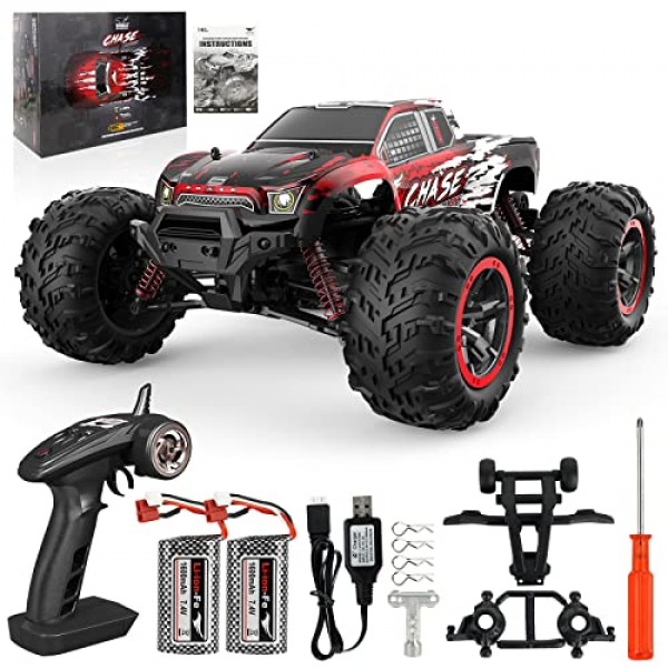 ZEALINNNO Distant Regulate Truck for Adults & Children, 1:10 Scale 30+ MPH 4 wheel drive Excessive-Hotfoot RC Vehicle, 4×4 Off Road Waterproof All Terrains Hobby…