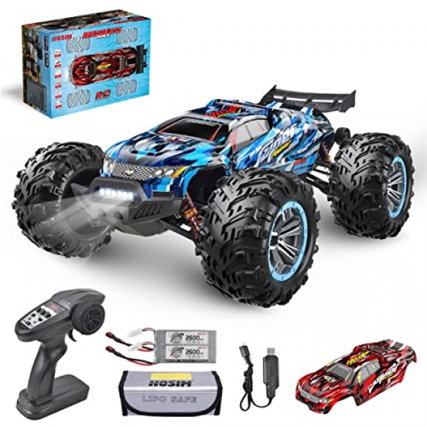 Hosim Brushless RC Autos, 1:10 Excessive Tempo 68+ KMH A long way away Advantage watch over Car for Adults Boys, 4wd All Terrains Off Aspect…