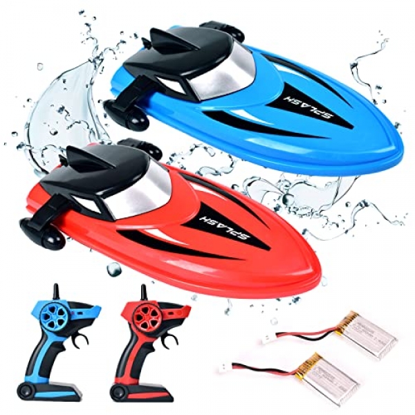Kidfavor RC Boat for Pool for Children Adult Mini Remote Preserve an eye on Boats 2 Pack Radio Controlled Boats Watercraft Out of doorways Lake…