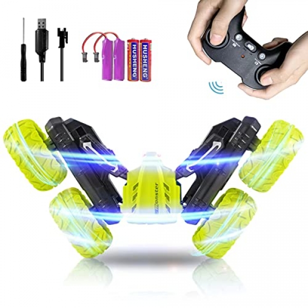 RC Vehicles for Younger of us Adults A ways away Management Crawl with the float Automobile, 360°Flips Road RC Stunt Automobile Automobile Truck Seaside Electric…