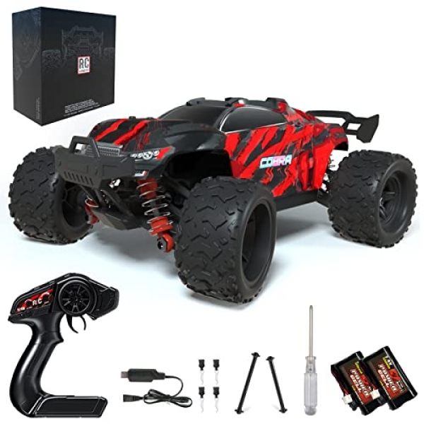 RC MONSTER RC Vehicles for Adults Hobby Grade 1:18 Scale RC Automobile, Four wheel force Excessive Shuffle 60 Kmh All Terrains Off Avenue Remote Regulate…