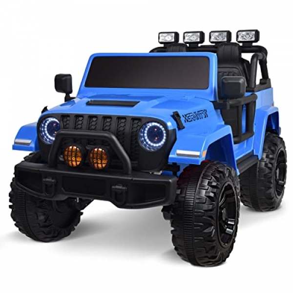 Joywhale 24V 2 Seater Children Bolt on Automobile Truck Battery Powered Motorized Easy-Poke 4wd, with 4x45W Extremely nice Engine, Soft Braking, Some distance away Shield…
