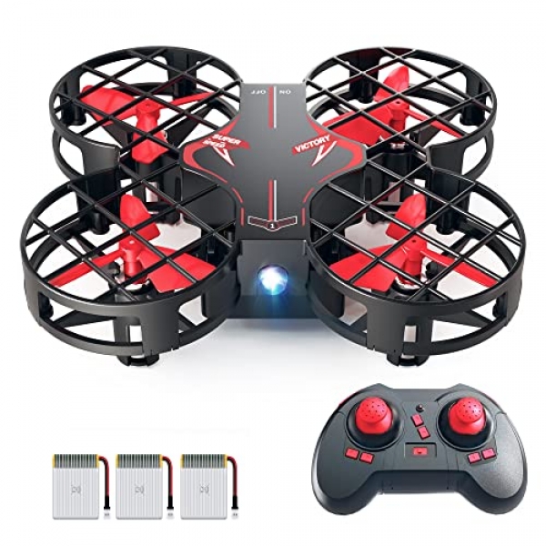 Mini Drone for Youngsters, RC Pocket Quadcopter Indoor Drone for Beginners with Altitude Serve, Headless Mode, 3D Flip, Urge Adjustment and 3 Batteries