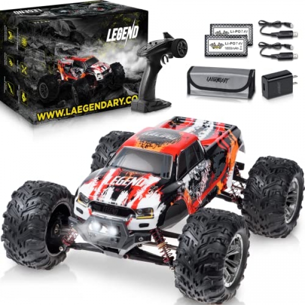 LAEGENDARY Remote Retain watch over Vehicle – 4×4 Off Avenue RC Vehicles for Adults & Teens – Battery-Powered, Hobby Grade, Waterproof Truck – Reaches as…