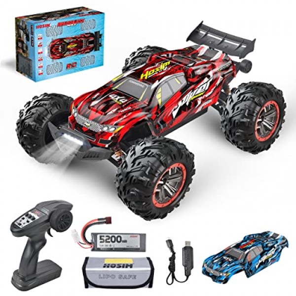 Hosim Brushless RC Automobiles, 1:10 Excessive Chase 68+ KMH A ways away Administration Automobile for Adults Boys, four wheel power All Terrains Water-resistant Off Avenue…