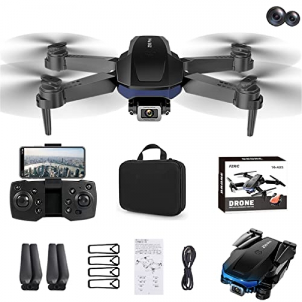 Drones with Dual 4K HD FPV Camera for Youngsters Adults, Mini Folding RC Airplane for Inexperienced persons, WiFi Quadcopter RC Drone, Be conscious Flight, Headless…