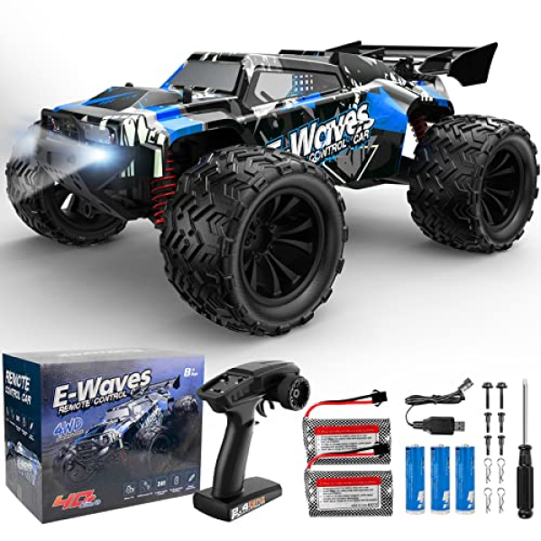 RC Automobiles, QFC Far away Adjust Automobile 1:14 Scale 40+ Km/h Excessive Scuttle Off Road RC Truck with Headlights, Four wheel drive All Terrains Electrical…