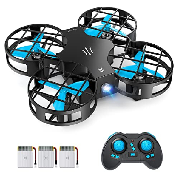 UranHub Mini Drone for Adolescents, RC Beginner Drone Indoor Quadcopter Helicopter with Altitude Steal, Headless Mode, 3D Flip, Scuttle Adjustment and 3 Batteries