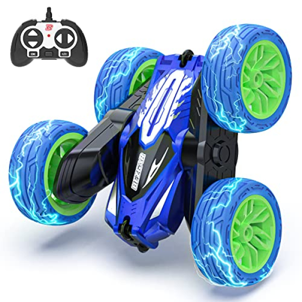 BEZGAR Remote Control Car for Boys 4-7, 2.4GHz Double Side 360° Flips Rotating Stunt Cars Toy for Kids, Birthday Gift for Boys Age 3 4…
